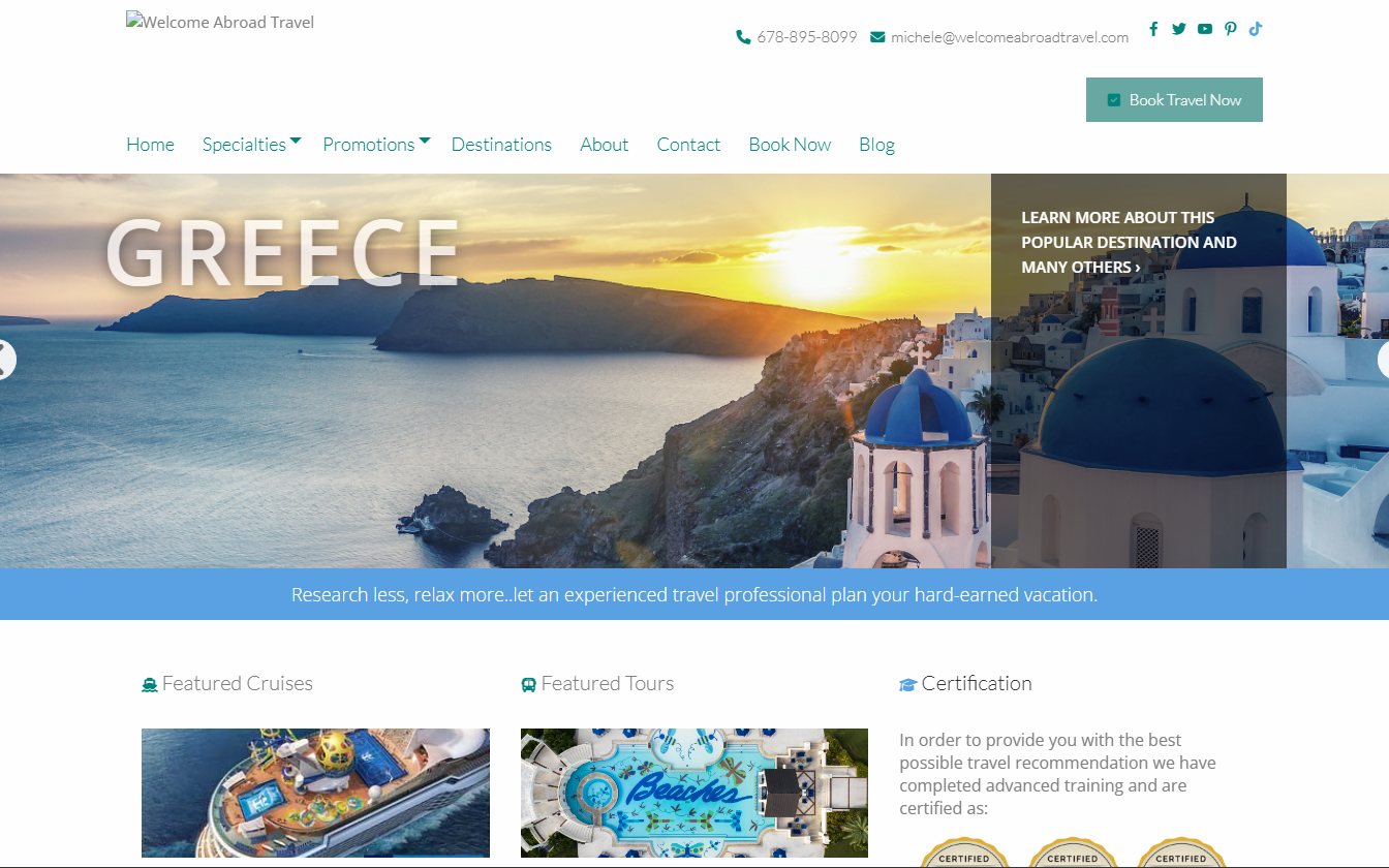 Welcome Abroad Travel — screenshot